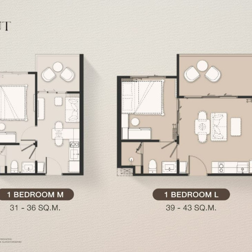 The Title Biancana, 1 bedroom apartments - from 31 m² to 62 m²