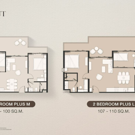 The Title Biancana, 2 bedroom apartments - from 62 m² to 100 m²