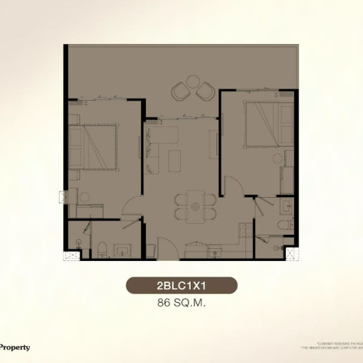 The Title Biancana, 2 Bedroom - 86 m²