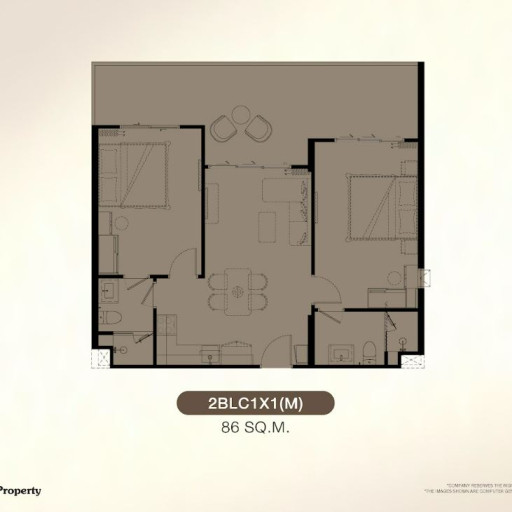 The Title Biancana, 2 Bedroom - 86 m²