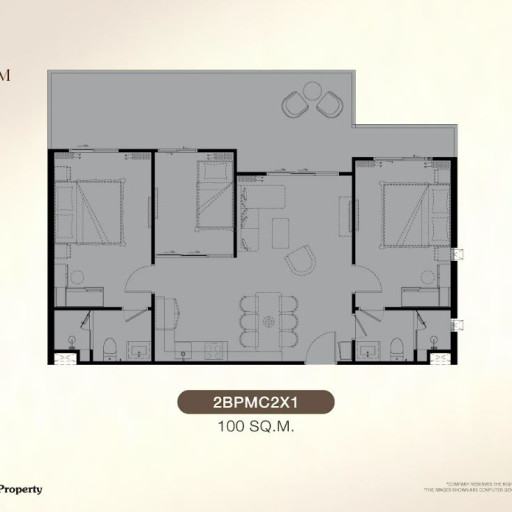The Title Biancana, 2 Bedroom - 100 m²